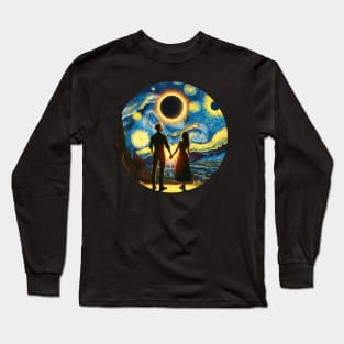 Eclipse 2024 Shirt Van Gogh Eclipse Tshirt Total Solar Eclipse Shirt April 8 2024 Tee Eclipse 2024 Matching Couple Eclipse Long Sleeve T-Shirt